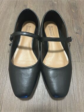 Call It Spring Black Mary Jane Flats with foam insole Vegan leather